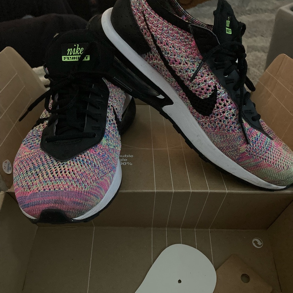 Nike Flyknit Black and Multicolor Shoes
